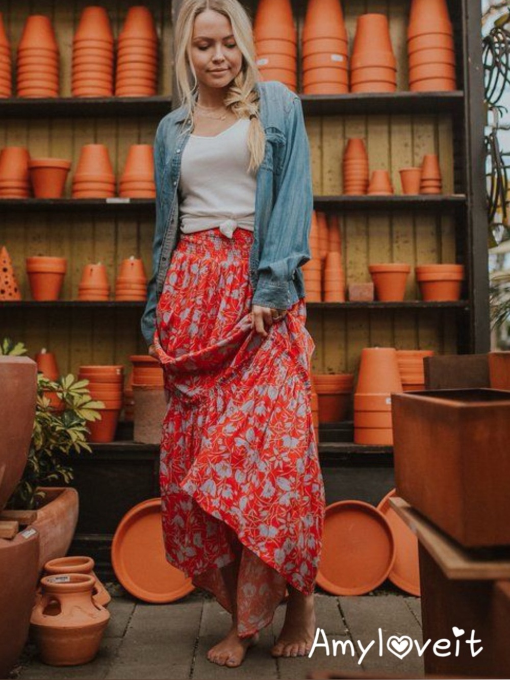 Free People Way Of The Wind Maxi Skirt New #96